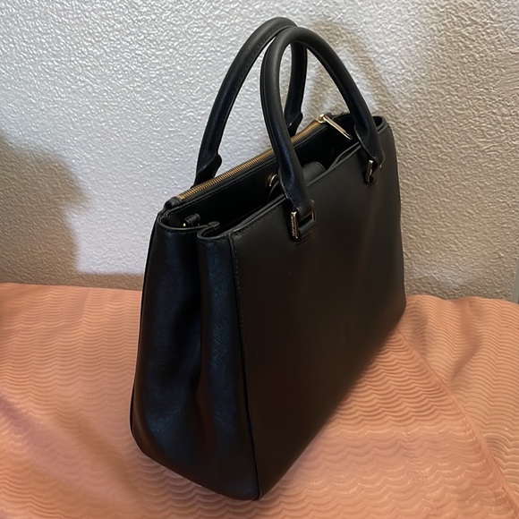 Michael Kors Kellen Black Satchel Tote Handbag - Picture 3 of 8